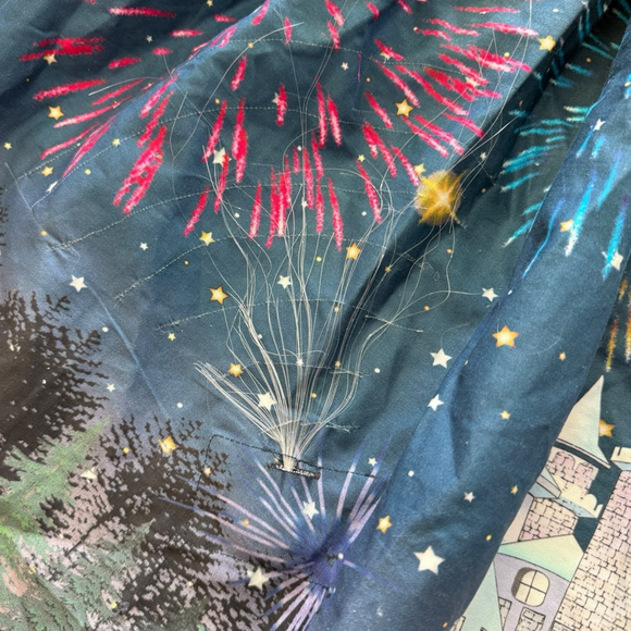 Unique Vintage Disney Fireworks Castle 1950s Full Skirt 2X Rare NWT - Picture 5 of 16
